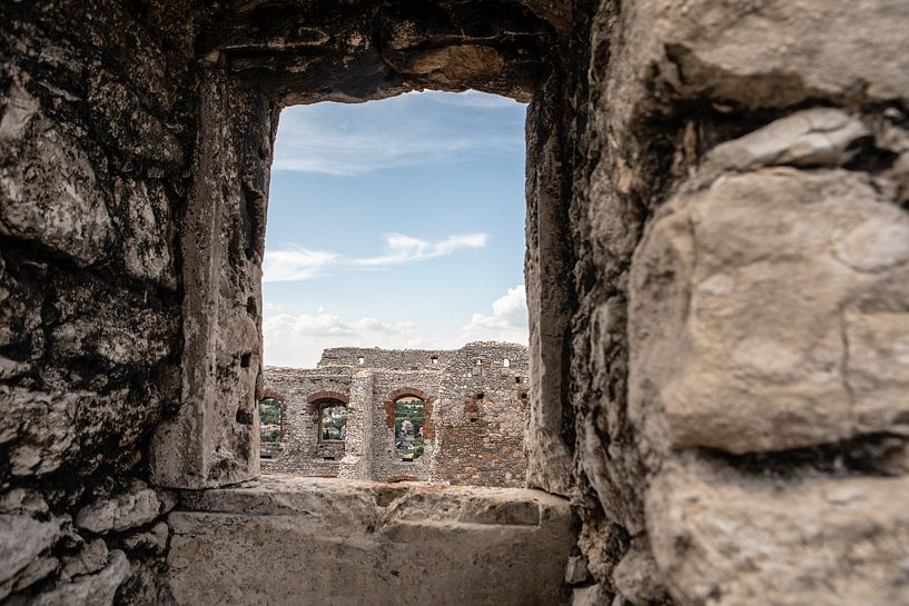 Blick durch das Schloss ogrodzieniec in Polen von Eric van Nieuwland
