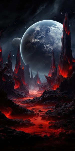 Digital created bizarre fairy tale landscape on alien planet by Art Bizarre