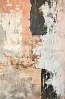 Abstrakte Struktur in erdigen Tönen und rosa Akzenten