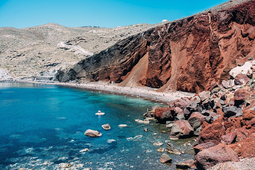 Red Beach Santorini by Patrycja Polechonska