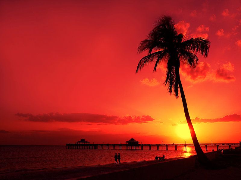 Romantischer Sonnenuntergang von Melanie Viola