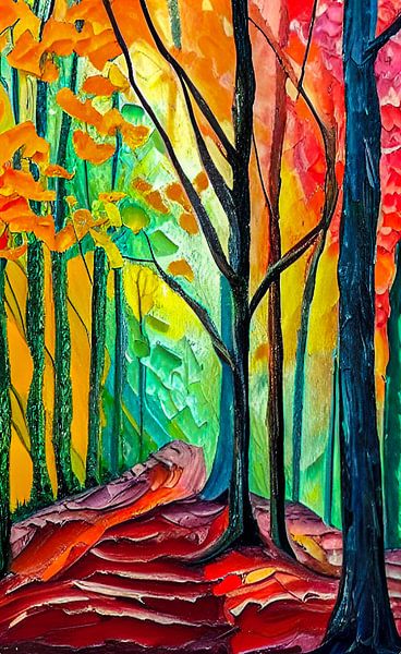 Herbstwald von Niek Traas