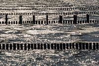 Glitzersterne zwischen Buhnen