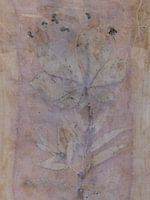 Ecoprint de la feuille de châtaignier