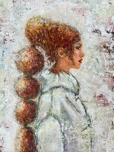 Frau mit Schwanz von Dominique Clercx-Breed