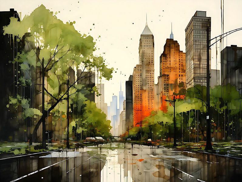 NewYork Skizze von PixelPrestige