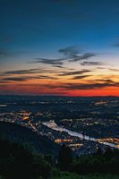 Coucher de soleil à Heidelberg