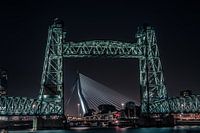 Der Aufzug und die Erasmusbrücke in Rotterdam