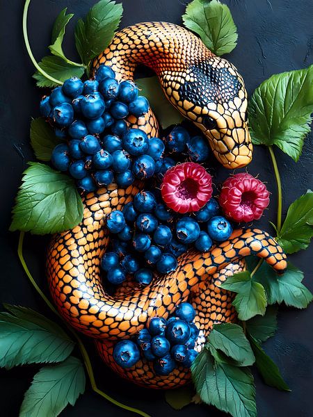 Schlange mit Beeren von haroulita