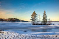 The end of the day approaches at Lake Naren in Sweden