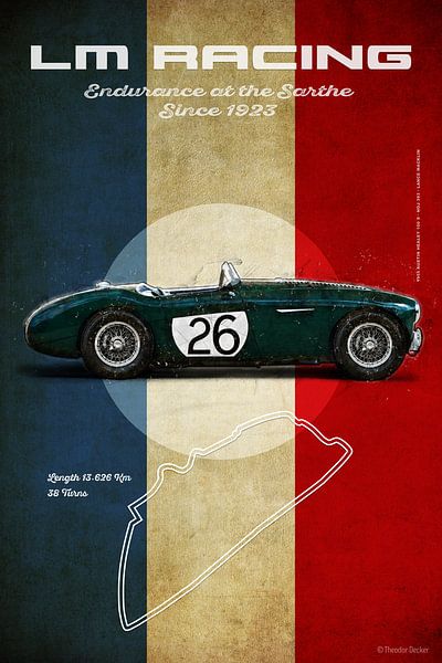 LM Racing Austin Healey 100S, 1955, Lance Macklin by Theodor Decker