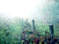 Nebliger Stacheldraht