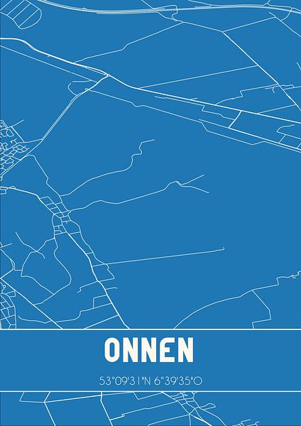 Blueprint | Map | Onnen (Groningen) by Prints of Place