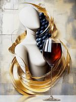 La vérité est dans le vin moderne abstrait