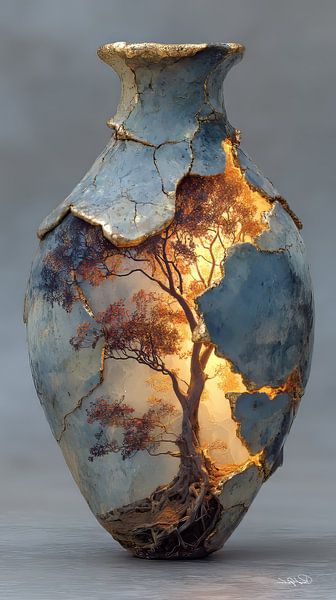 Natur im Steinkrug von Gelissen Artworks