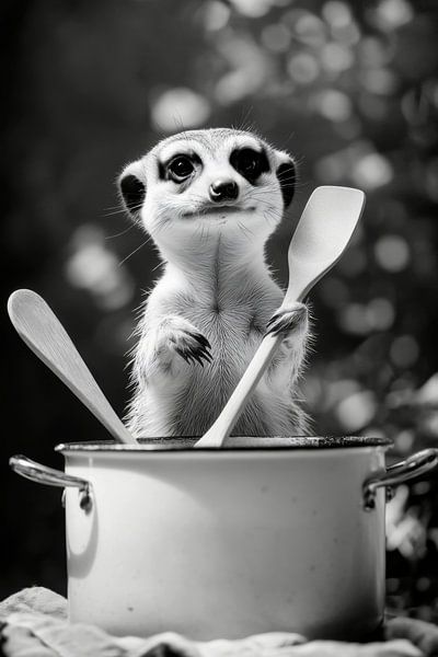 Meerkat kitchen by Poster Art Shop