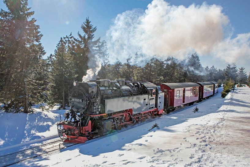 Die Brockenbahn auf dem Weg zum Brocken von t.ART
