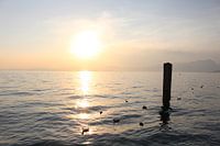 Sunset in Lazise at Lake Garda