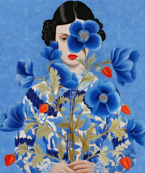 Blue Portrait of Blue von Marja van den Hurk