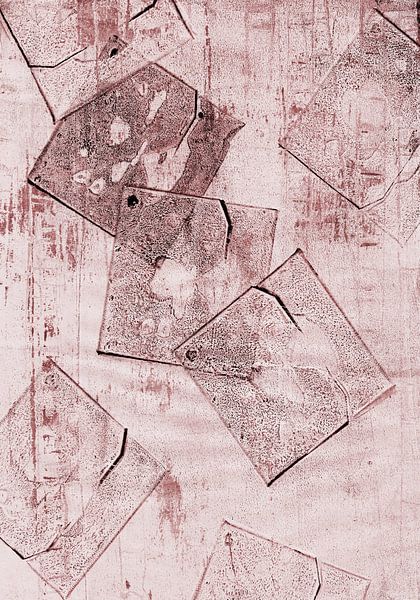 Formen in dunklem, staubigem Rosa. von Dina Dankers