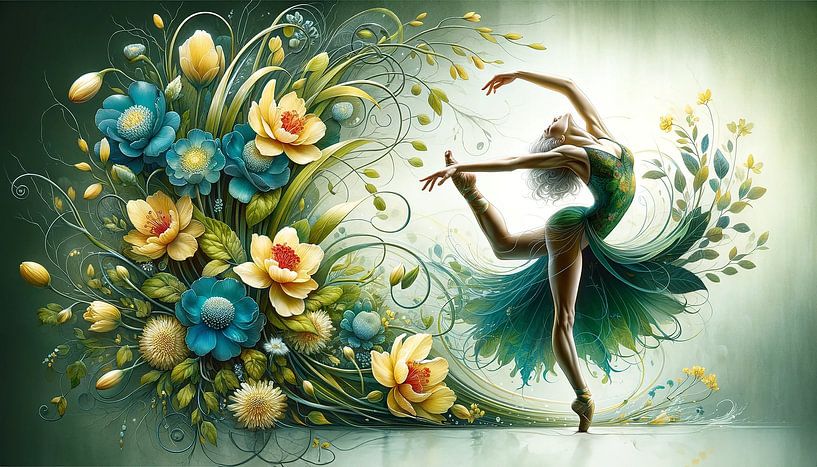 La danse florale tourbillonnante : l'harmonie en mouvement par artefacti