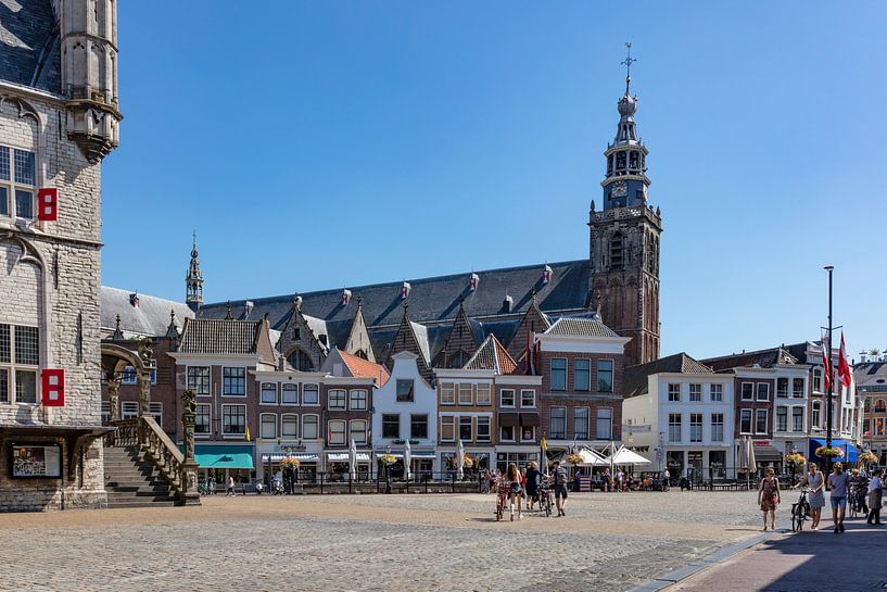 City Hall and Saint John in Gouda by Hermen Buurman