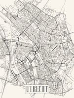 Stadtplan Utrecht - Stadt - Light Version - Utrecht Karte