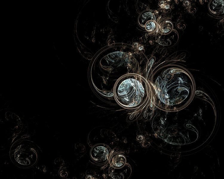 Opal -  Fraktale Dynamik in Licht und Schatten von Mixed media vector arts