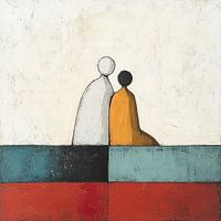 Silent Art | Stilisierte Freunde Leinwand