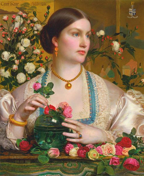 Frederick Sandys~Grace Rose. by finemasterpiece