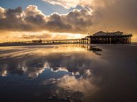 abendliche Stimmung am Strand von Sankt Peter-Ording
