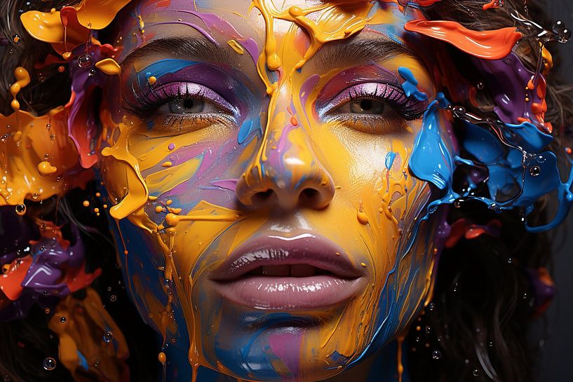 Portrait of a woman with bodypainting by Animaflora PicsStock