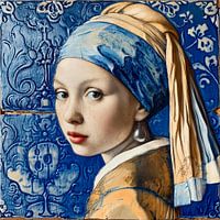 Delft blue girl with the pearl