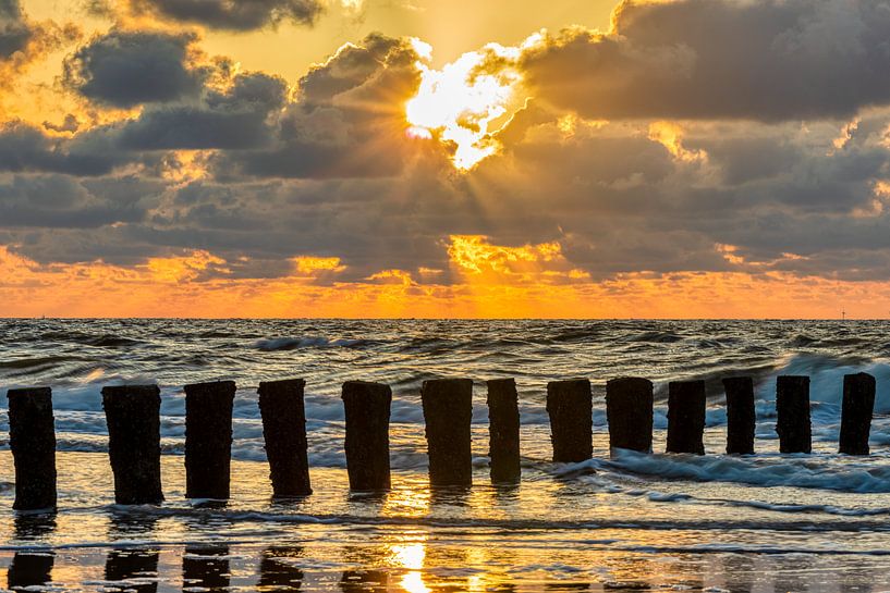 Coucher de soleil à Zeeland par Daan van Oort