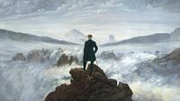 Der Wanderer über dem Nebelmeer, Caspar David Friedrich (breite Version)