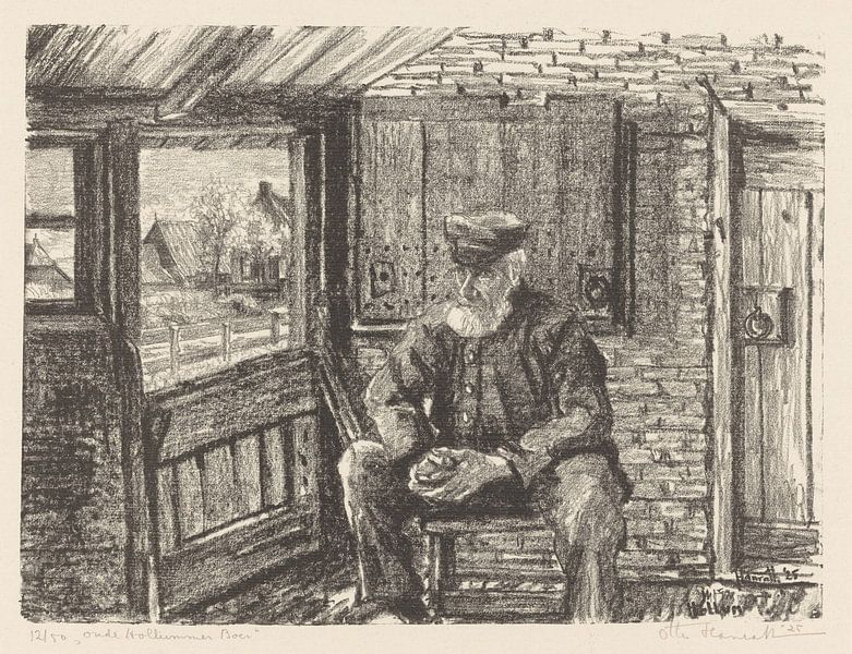 Hollum, old farmer, Otto Hanrath, 1925 by Atelier Liesjes