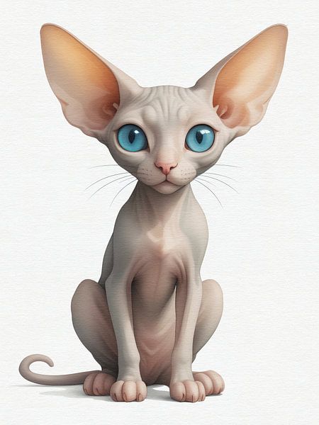 Sphynx kitten by Hilde Remerie Photography and digital art