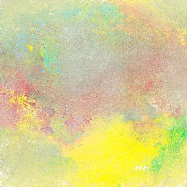 EH PAINTING ART 1989 #0385 Flower Leaf Softone by Willem Hartgers