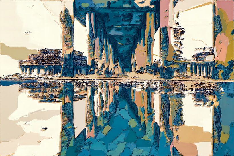 Sous la jetée abstraite de Scheveningen par Arjen Roos