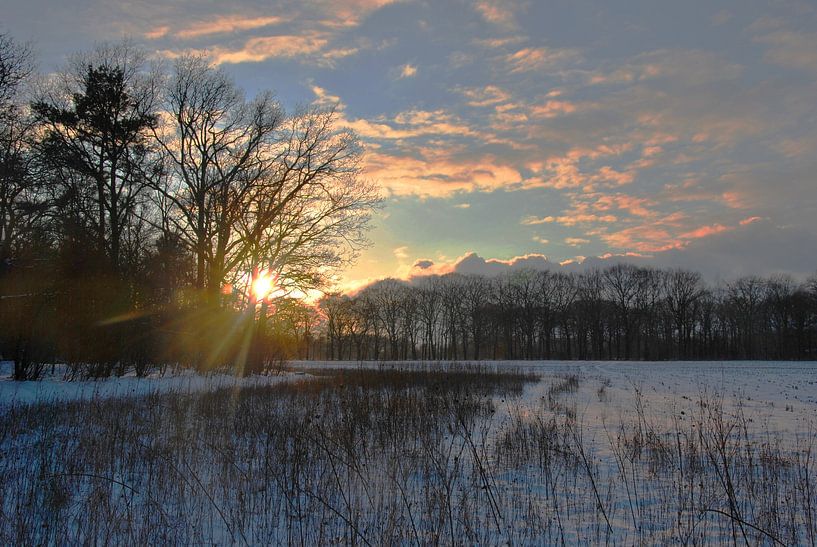 Winter sunset by M de Vos