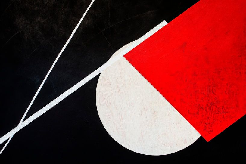 Geometrie der Farben – Schwarz-Rot-Weiß von Poster Art Shop