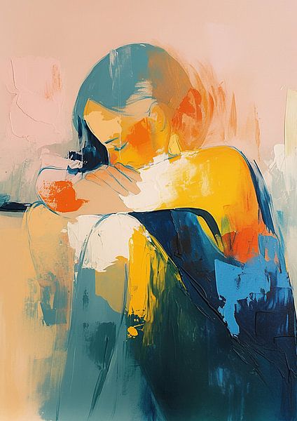 Abstrakte Minimalfigur von Abstraktes Gemälde