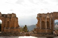 Theater Taormina met uitzicht op Sicilië