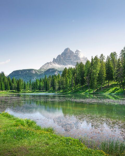 Lake Antorno and the Three Peaks in Dolomites by Stefano Orazzini
