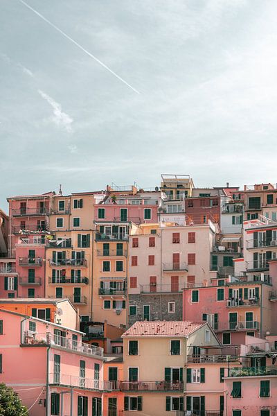 Cinque Terre Manarola | Photo Print Italy | Colourful travel photography by HelloHappylife