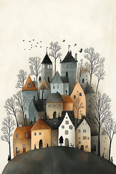 Magisches Dorf auf dem Hügel Nr. 1 von Studio BB