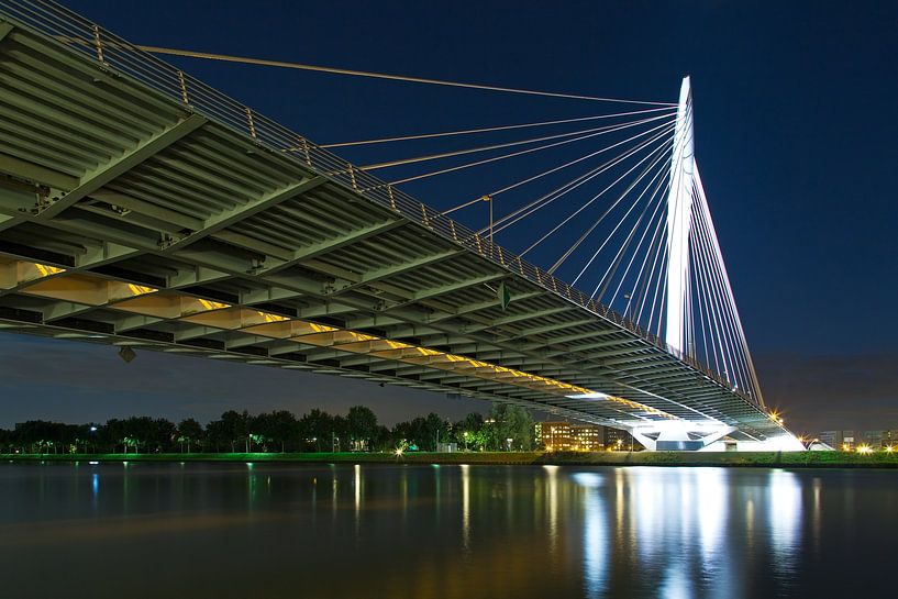 Night photo Prince Clausbridge seen from below in Utrecht by Anton de Zeeuw