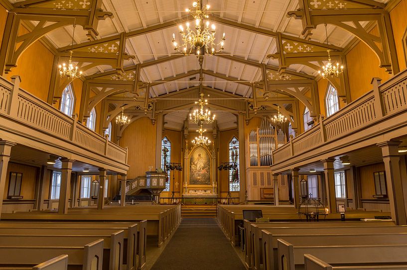 Intérieur de la Cathedrale de Tromsø, Norvège par Adelheid Smitt