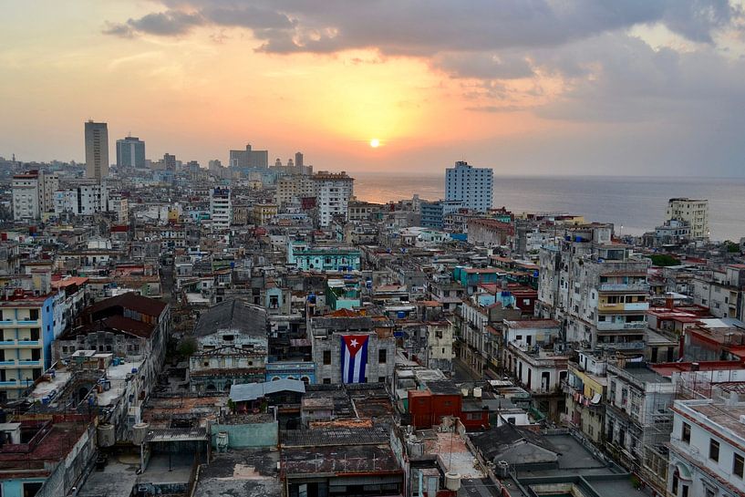 La Havane au coucher du soleil par Imke Beijer