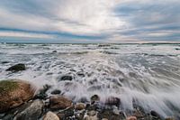 Baltic Sea waves on a rocky beach